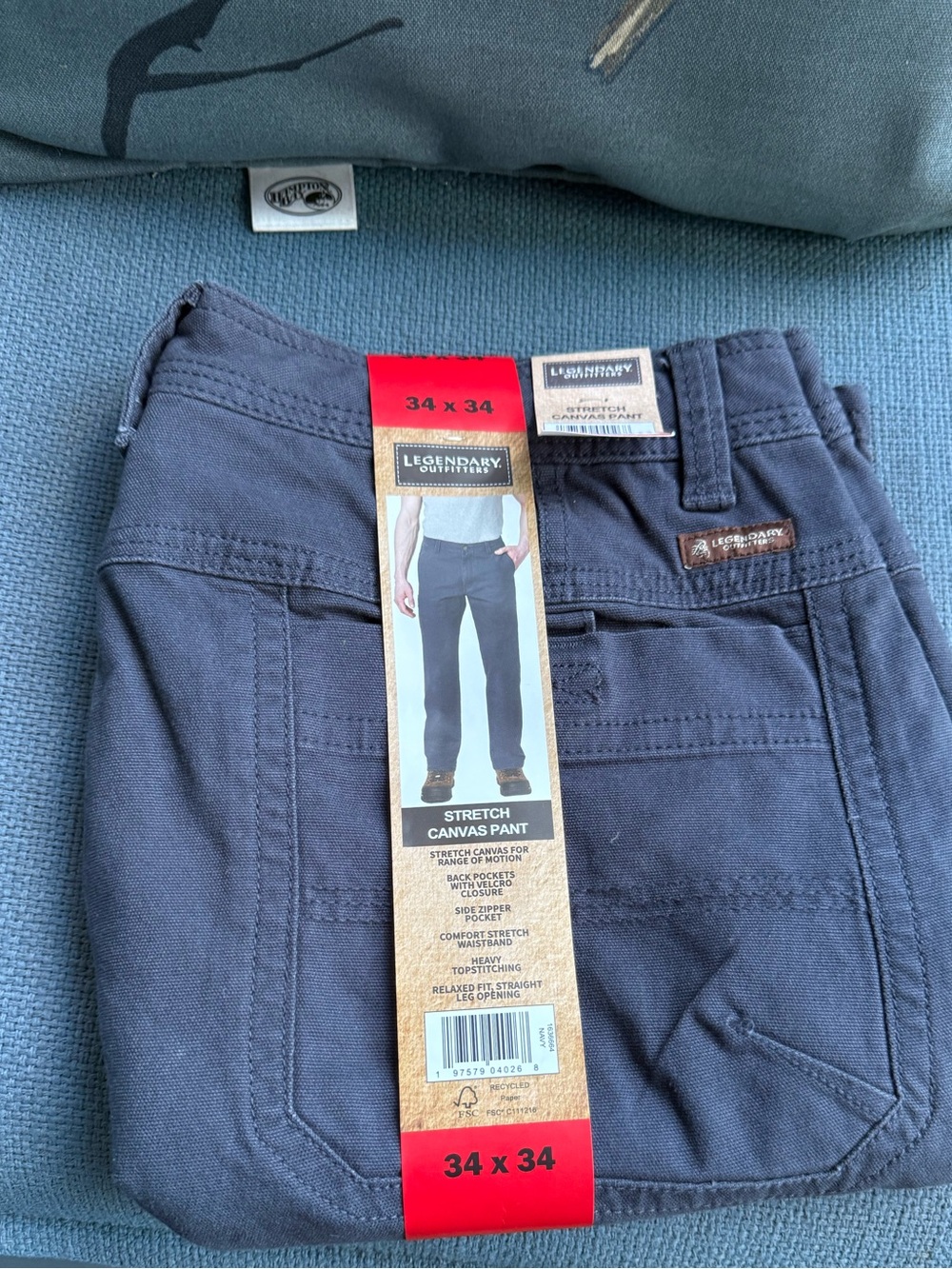 Legendary Outfitters Men's Navy Stretch Canvas Cargo Pants